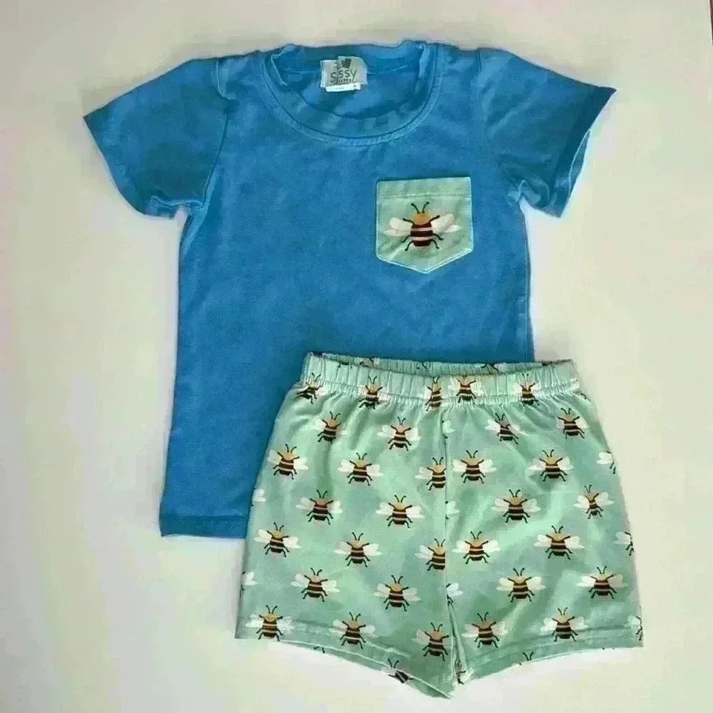 Sassy Stitches Bumble Bee Short Set